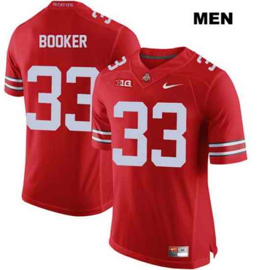 Dante Booker Nike Ohio State Buckeyes Stitched Authentic Mens  33 Red College Football Jersey Jersey